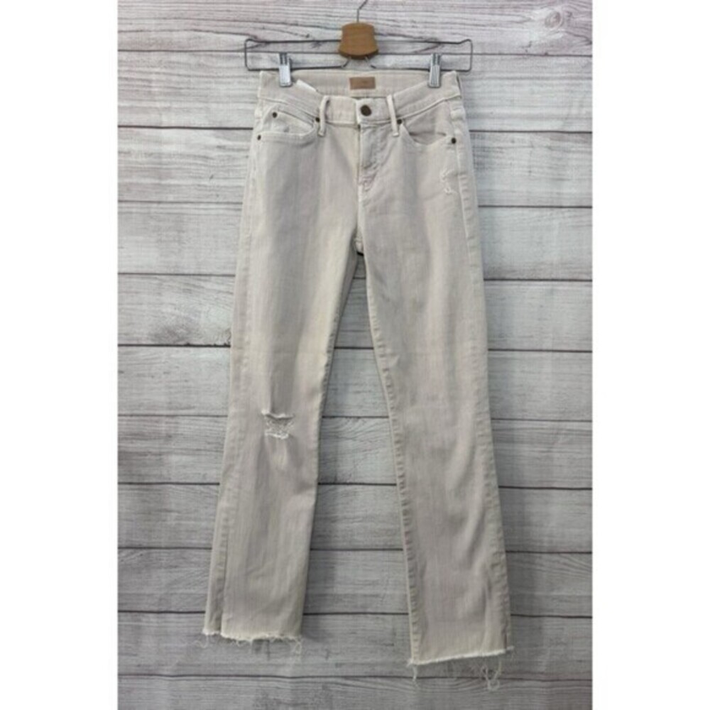 Mother Women's Size 25 The Rascal Ankle Snippet Jeans Whipping The Cream